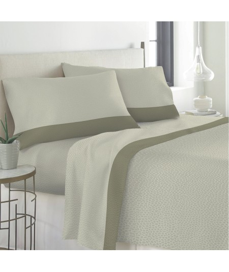 1 - Completo lenzuola letto in Cotone stampato fantasia Micron