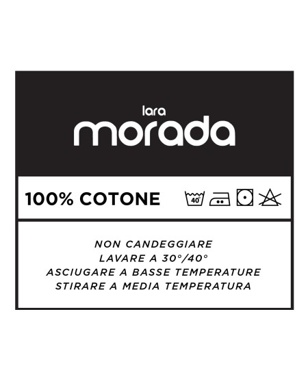3 - Completo lenzuola letto Matrimoniale Lara Morada in Cotone a tinta unita con bordo art Monica