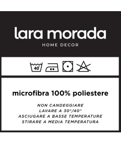 6 - Completo lenzuola letto Lara Morada in microfibra a tinta unita jacquard