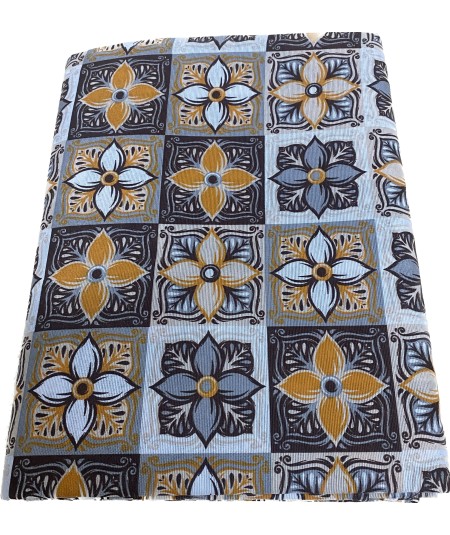 2 - Gran Foulard copritutto in tessuto Loneta Lara Morada stampato dis Mosaico